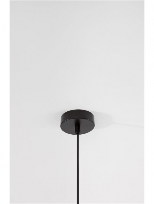Pendul Nova Luce LATO E14 1x5W   Black Metal & Opal Glass IP20 [6]