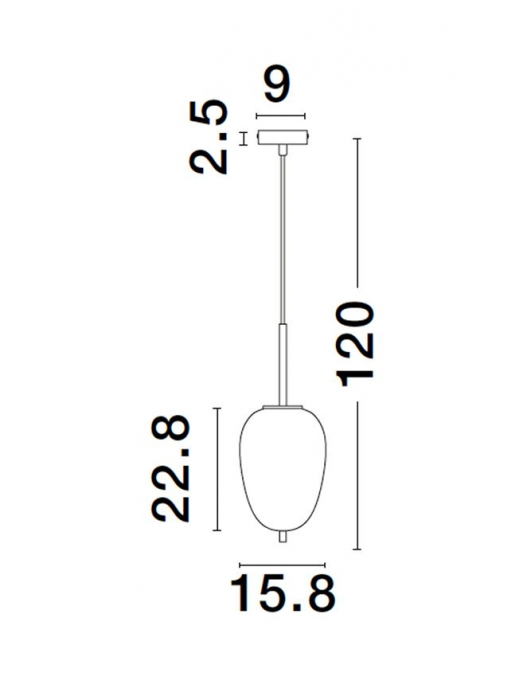 Pendul Nova Luce LATO E14 1x5W   Brass Gold Metal & Smoky Glass Black Fabric Wire IP20 [3]