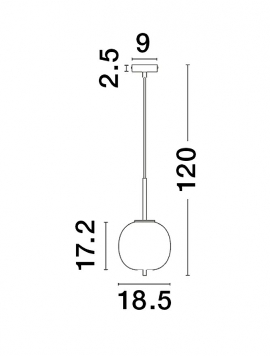 Pendul Nova Luce LATO E14 1x5W   Brass Gold Metal & Smoky Glass Black Fabric Wire IP20 [2]