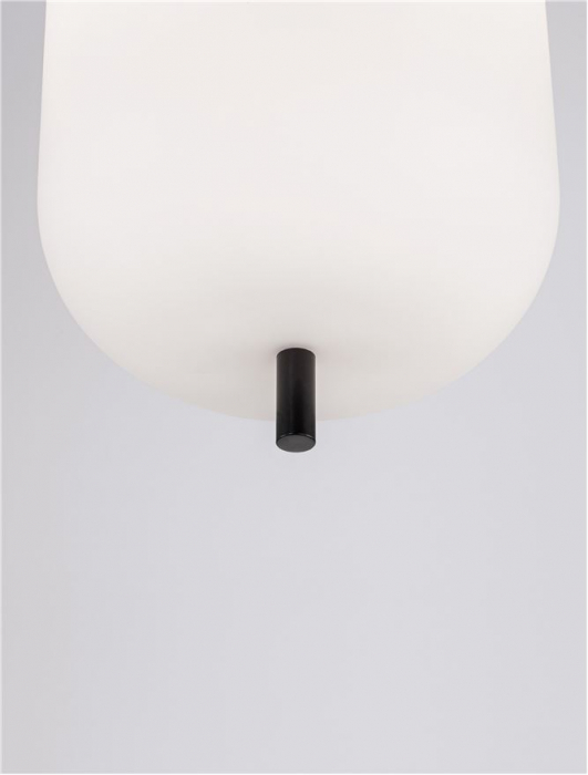Pendul Nova Luce LATO E27 1x12W   Black Metal & Opal Glass IP20 [7]