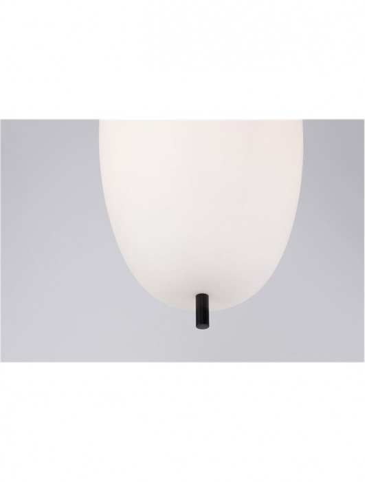 Pendul Nova Luce LATO E27 1x12W   Black Metal & Opal Glass IP20 [6]