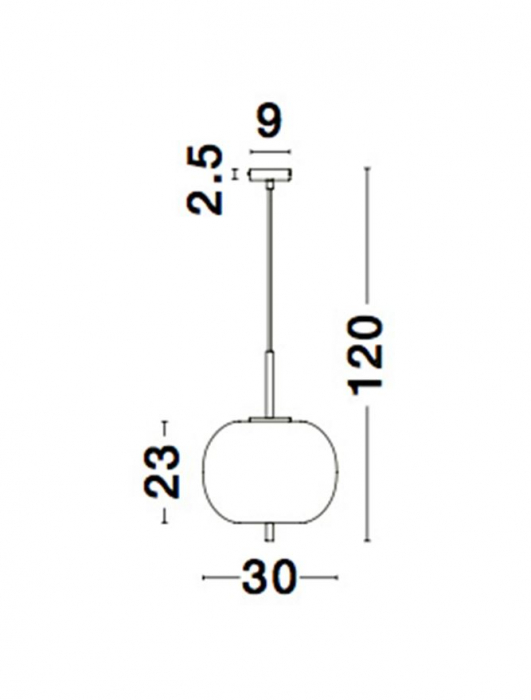 Pendul Nova Luce LATO E27 1x12W   Black Metal & Opal Glass IP20 [9]