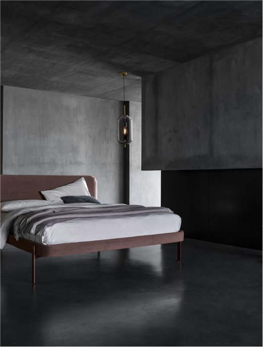 Pendul Nova Luce LATO E27 1x12W   Brass Gold Metal & Smoky Glass Black Fabric Wire IP20 [2]