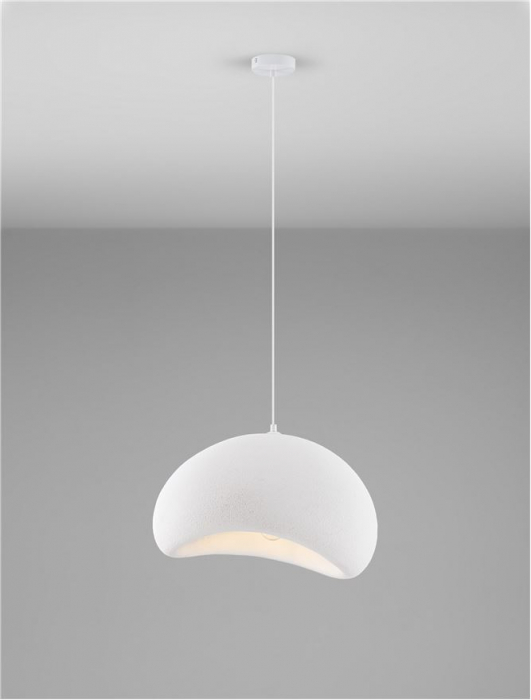 Pendul Nova Luce AERE 9002661 E27 1x12W Polyurethane & Resin  Sandy White IP20 [4]