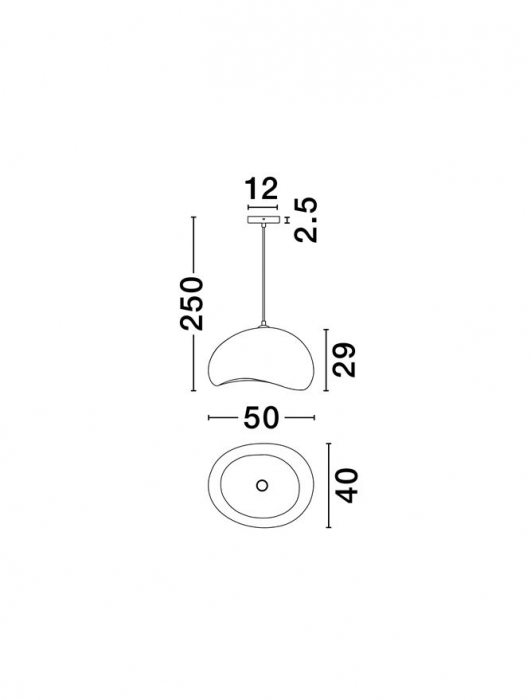 Pendul Nova Luce AERE 9002661 E27 1x12W Polyurethane & Resin  Sandy White IP20 [6]