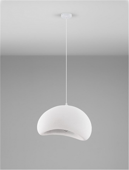 Pendul Nova Luce AERE 9002661 E27 1x12W Polyurethane & Resin  Sandy White IP20 [3]