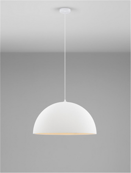 Pendul Nova Luce STARLA 9002667 Sandy White Polyurethane & Resin E27 1x12W IP20 [4]