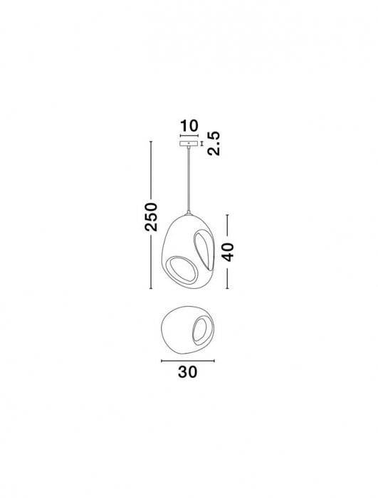 Pendul Nova Luce TEMPUS 9002670 Sandy White Polyurethane & Resin E27 1x12W IP20 [6]