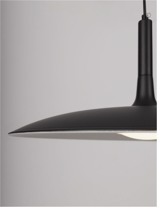 Pendul Nova Luce LUSU 9501213 LED 16W 3000K 1100lm Matt Black Steel & Resin Acrylic   IP20 [3]