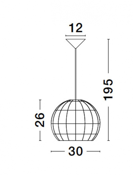 Pendul Nova Luce MARLO E27 1x12W   Natural Rattan Black Fabric Wire & Base  IP20 [10]