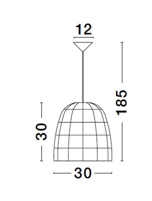 Pendul Nova Luce MARLO E27 1x12W   Natural Rattan Black Fabric Wire & Base  IP20 [5]