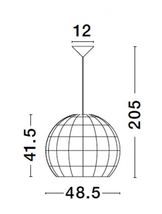 Pendul Nova Luce MARLO E27 1x12W   Natural Rattan Black Fabric Wire & Base  IP20 [8]