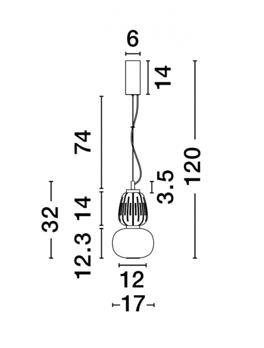 Pendul Nova Luce MOVIL 9030538 LED 18W 3000K 2335lm Clear & Acid Opal Glass & Glossy Gold Metal Base  Dimmable IP20 [7]
