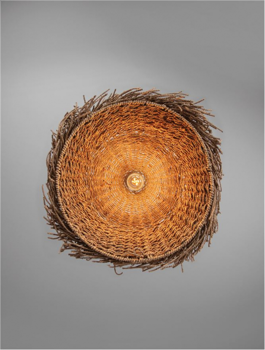 Pendul Nova Luce NATU 9586515 E27 3x12W    Natural Seagrass Black Fabric W ire & Base   IP20 [9]
