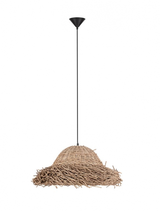 Pendul Nova Luce NATU 9586515 E27 3x12W    Natural Seagrass Black Fabric W ire & Base   IP20 [2]