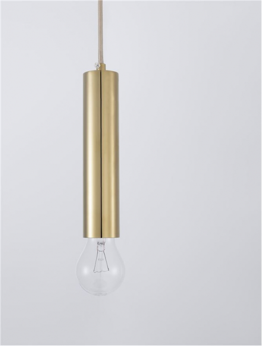 Pendul Nova Luce NORWAY E27 1x12W   Gold MetalGold Fabric Wire IP20 [2]