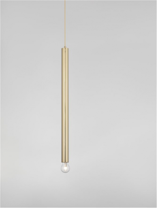 Pendul Nova Luce NORWAY E27 1x12W   Gold MetalGold Fabric Wire IP20 [2]