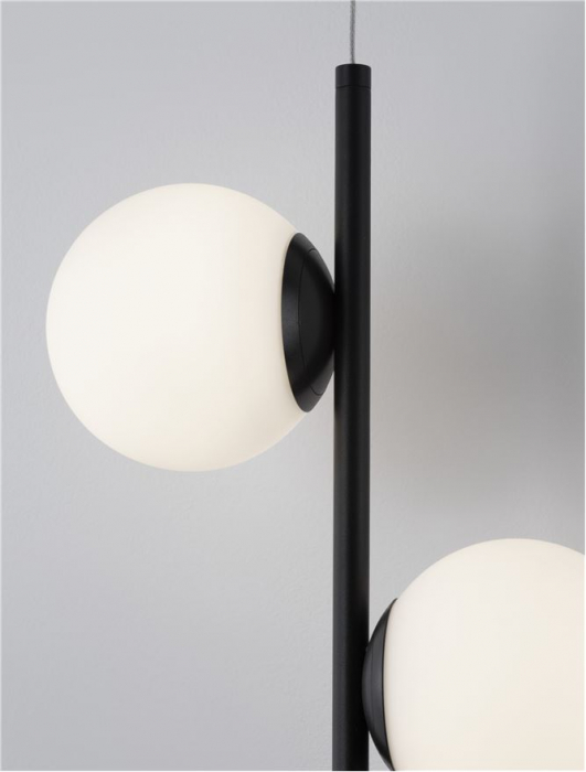 9061436 Pendul Nova Luce NUVOLE LED 16W 800lm 3000K Aluminium & Opal Glass Sandy Black Nedimabil IP20 [4]