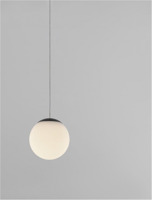 9061435 Pendul Nova Luce NUVOLE LED 8W 400lm 3000K Aluminium & Opal Glass Sandy Black Nedimabil IP20 [4]