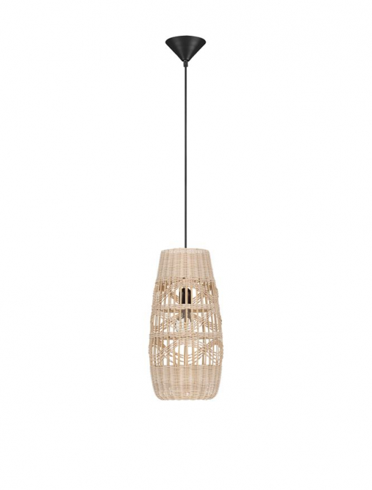 Pendul Nova Luce RIU 9586631 Natural Rattan & Bamboo Sandy Black Steel Base E27 1x12W IP20 [1]