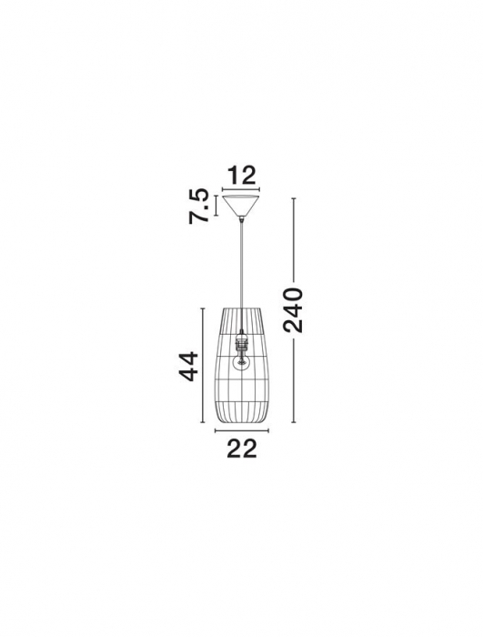 Pendul Nova Luce RIU 9586631 Natural Rattan & Bamboo Sandy Black Steel Base E27 1x12W IP20 [6]