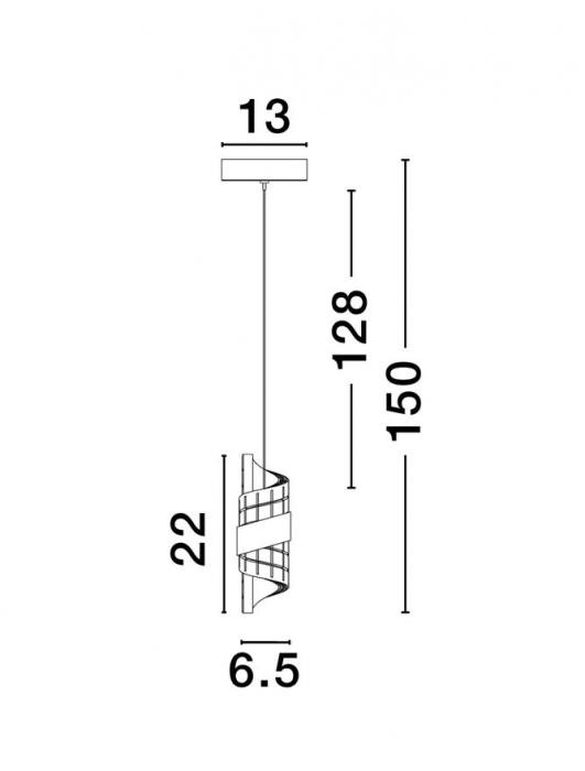 Pendul Nova Luce SENECA 9186937 LED 9W 3000K 739lm Gold Plating Metal Shade & Clear Acrylic Sandy Black Base  IP20 [7]