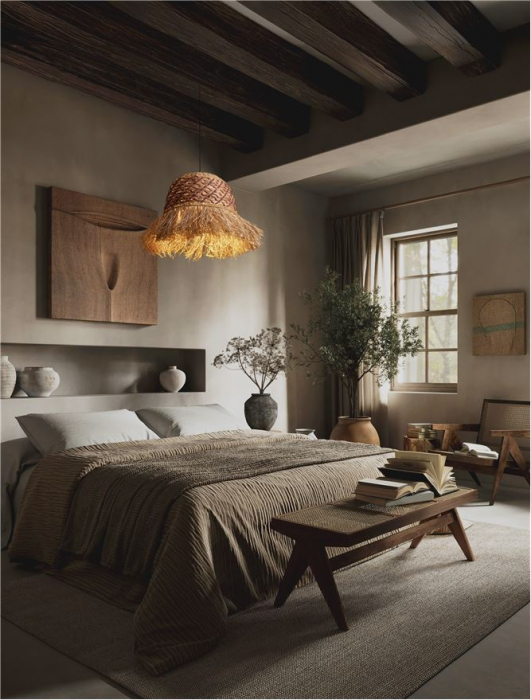 Pendul Nova Luce SORELLO 9586613 Natural Water Hyacinth & Raffia Natural & Red Rope Sandy Black Steel Base E27 1x12W IP20 [2]