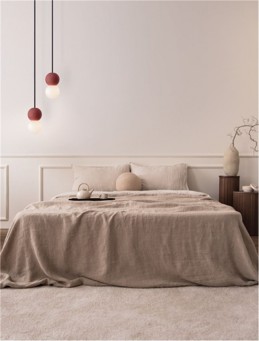 Pendul Nova Luce ZERO 9577019 Red Concrete & Opal Glass G9 1x5W IP20 [2]