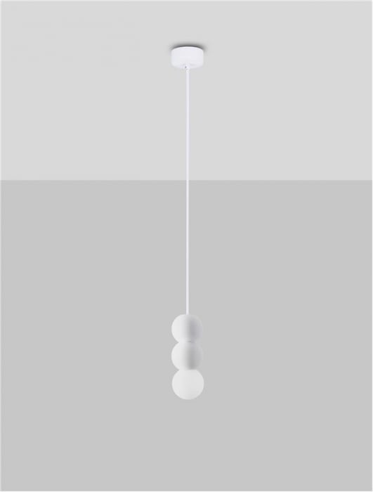 Pendul Nova Luce ZERO 9577020 Sandy White Gypsum & Opal Glass G9 1x5W IP20 [2]