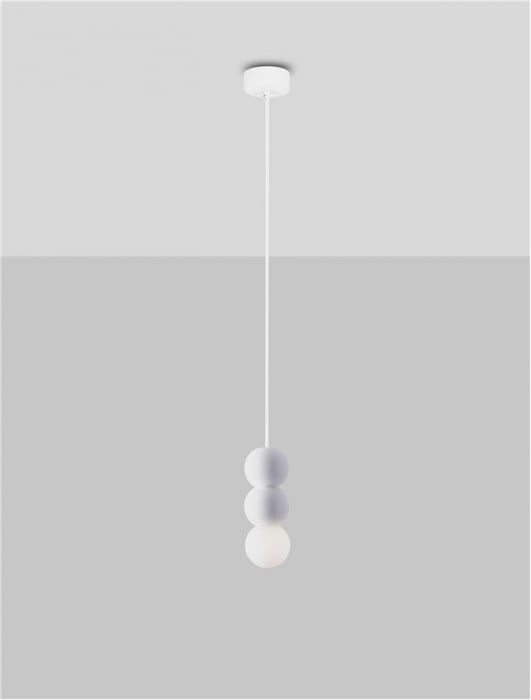 Pendul Nova Luce ZERO 9577020 Sandy White Gypsum & Opal Glass G9 1x5W IP20 [3]