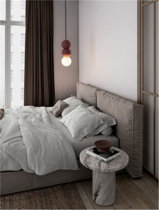 Pendul Nova Luce ZERO 9577022 Red Concrete & Opal Glass G9 1x5W IP20 [2]