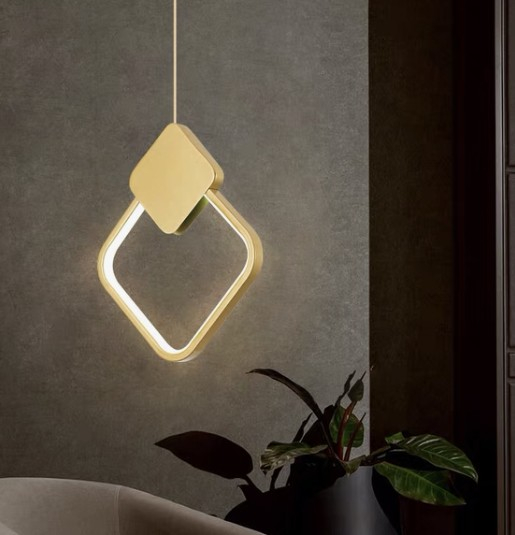 Pendul OEM LED integrat 13W 650lm CCT (3000K+4000K+6500K) Metal+Acril Gold  D220x1250mm [2]