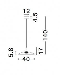 Pendul Nova Luce POLIFEMO 9620145 Brown Glass & Sandy Black Metal LED 12W 1040lm 3000K IP20 [3]