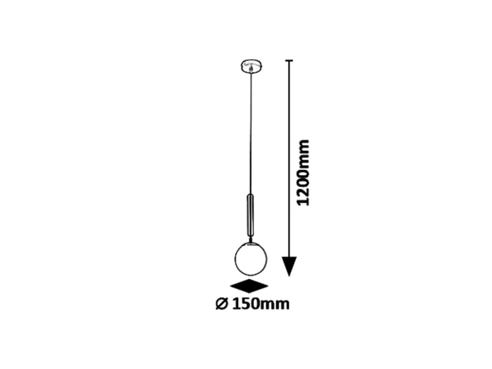 Pendul Rabalux Divina E14 1x MAX 9W  metal sticlă auriu IP20 [2]