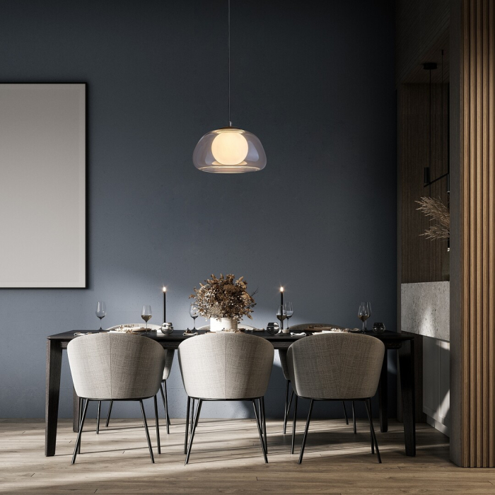 Pendul Rabalux Elowen G9 1x MAX 5W  metal sticlă negru IP20 [7]