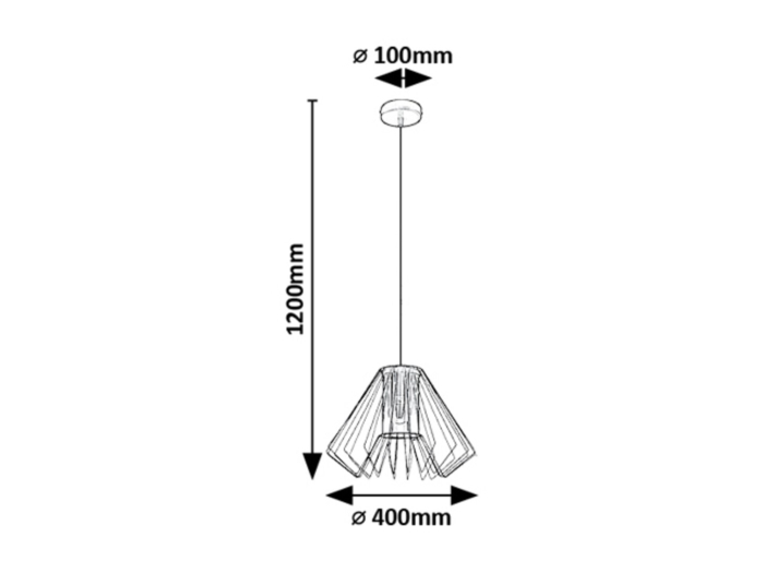 Pendul Rabalux Emerencia E27 E27 1x MAX 40W metal black stil industrial, IP20 72372 [5]