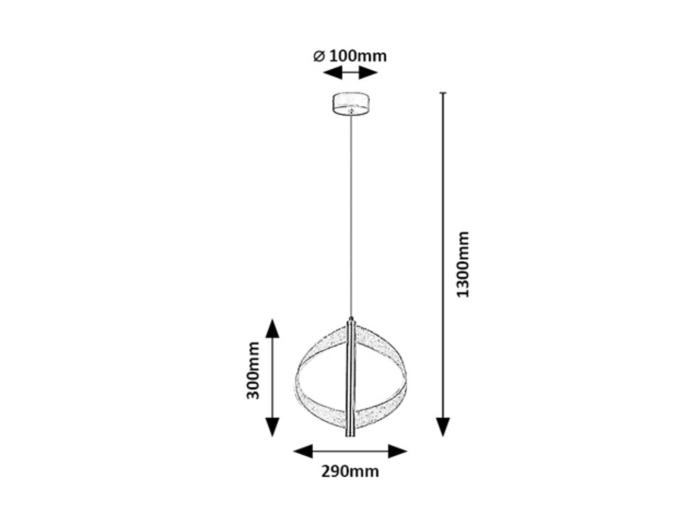 Pendul Rabalux Olyssia LED 8W 340lm 3000K metal gold stil decor, IP20 72464 [6]