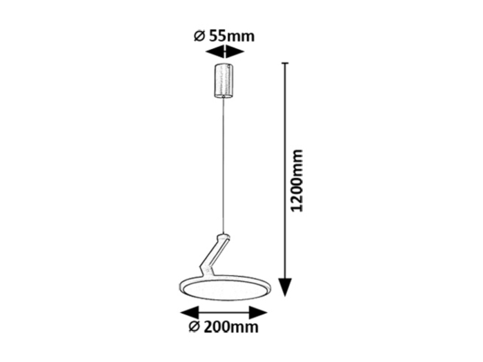 Pendul Rabalux Ovidia LED 20W 1300lm 3000K metal black stil tehnic, IP20 72327 [6]