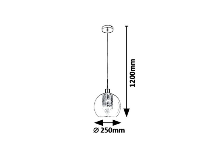 Pendul Rabalux Philana E27 1x MAX 60W  metal sticlă auriu IP20 [6]