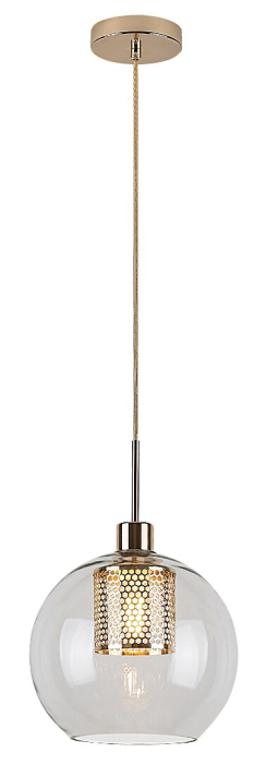 Pendul Rabalux Philana E27 1x MAX 60W  metal sticlă auriu IP20 [1]