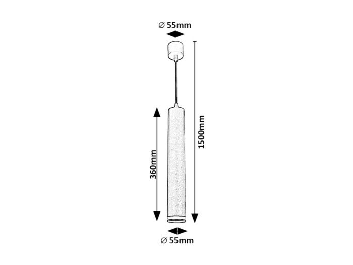 Pendul Rabalux Senobia GU10 GU10 1X MAX 5W aluminiu black stil modern, IP20 73036 [6]