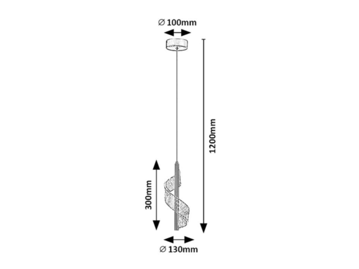 Pendul Rabalux Zofrael LED 6W 550lm 3000K metal gold stil, IP20 72414 [8]