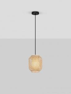 Pendul Nova Luce ASMA 9001114 Rattan & Sandy Black Steel Base E27 1x12W IP20 [3]