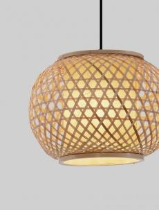 Pendul Nova Luce ASMA 9001115 Rattan & Sandy Black Steel Base E27 1x12W IP20 [4]