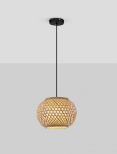 Pendul Nova Luce ASMA 9001115 Rattan & Sandy Black Steel Base E27 1x12W IP20 [3]