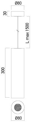 Pendul REDO XFOCUS Suspended FS31WW SBK 1x20W 3000K 1745lm 36° CRI90 IP40 [2]