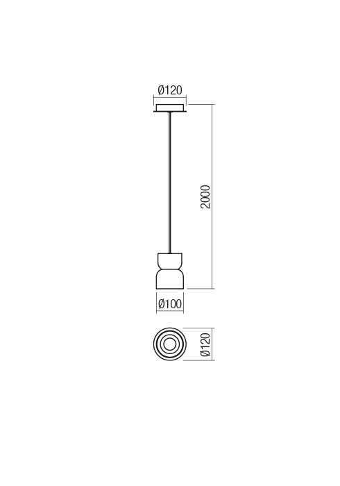 Pendul REDO YONA 01-2684 LED SAND WHITE 5W +5,5W COB 400 lm + SMD 395 lm 3000K IP20 [2]