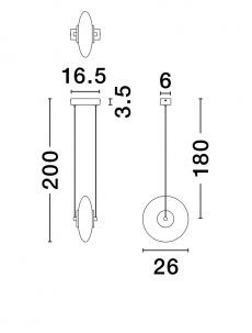 Pendul Nova Luce SKIA 9416944 Triac Dimmable Sandy Black Metal & Smoky Gray Glass LED 8W 221lm 3000K IP20 [5]