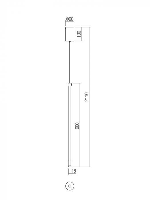 Pendul Smarter Taboo 01-3115 LED 9W 658lm 3000K Aluminiu H600 Brass  IP20 [2]