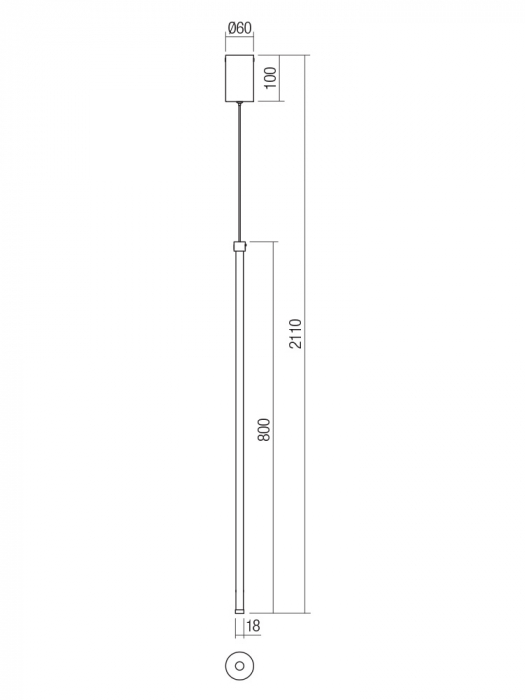 Pendul Smarter Taboo 01-3118 LED 11W 798lm 3000K Aluminiu H800 Brass IP20 [2]